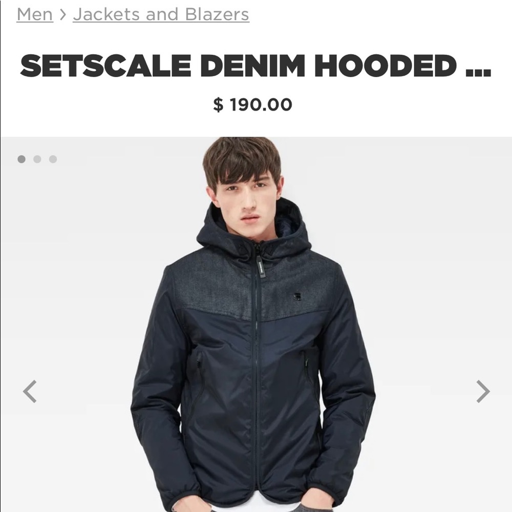 GStar Raw Setscale Denim Hooded Overshirt Jacket